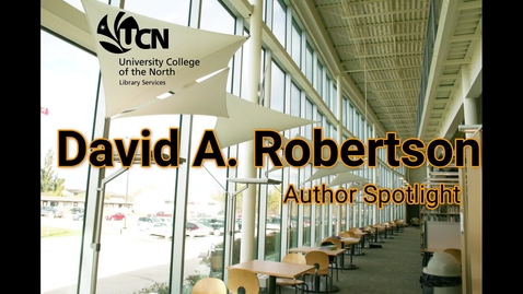 Thumbnail for entry OLRL - Author Spotlight David Robertson