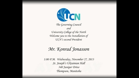 Thumbnail for entry Installation of Konrad Jonasson as UCN President (2013)