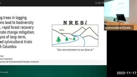 Thumbnail for entry NRESi Colloquium - November 17th, 2023 - Dr. Michelle Venter