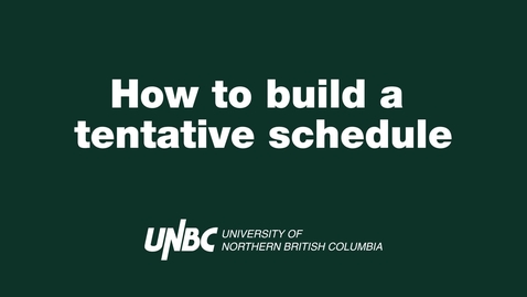 Thumbnail for entry How to use Plan Ahead and build a tentative schedule