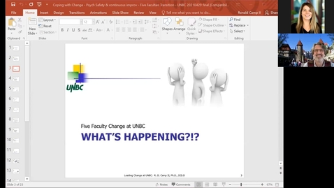 Thumbnail for entry 2021 05 04 Coping Through Change with Dr. Ron Camp II, Dean of of Faculty of Business and Economics