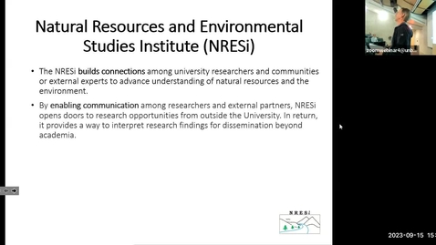 Thumbnail for entry NRESi Colloquium - September 15th, 2023 - Dr. Mark Shrimpton