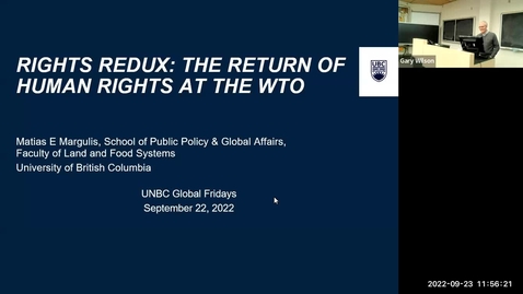 Thumbnail for entry Rights Redux: The Return of Human Rights at the World Trade Organization - September 23, 2022