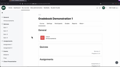 Thumbnail for entry Moodle Gradebook Setup: Natural Aggregation
