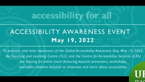 Thumbnail for entry Student Panel: Accessibility Awareness Day 2022
