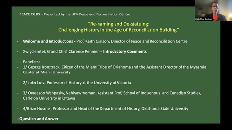 Thumbnail for entry Peace Talk: Renaming and Destatuing: Challenging History in the Age of Reconciliation Building