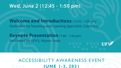 Thumbnail for entry Keynote - Day # 2: Accessibility Awareness Event 2021