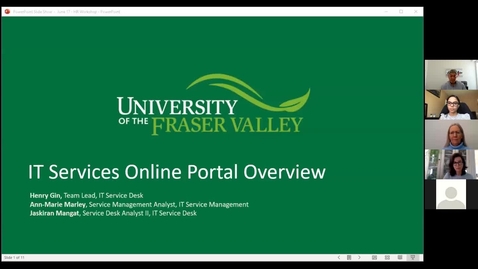 Thumbnail for entry IT Services Online Portal Overview