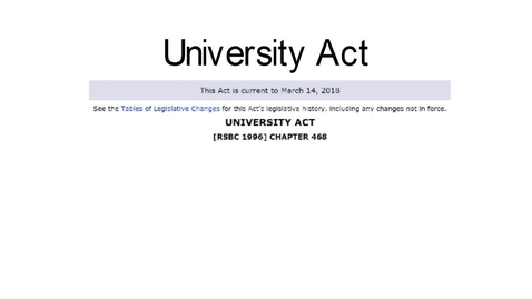 Thumbnail for entry The University Act