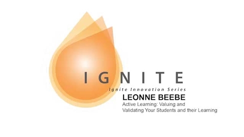 Thumbnail for entry Ignite Innovation Series - Leonne Beebe