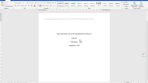 Thumbnail for entry How to format your paper APA style and how to use MS Word's referencing tool