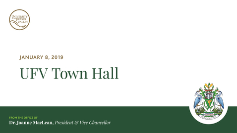 Thumbnail for entry President's Town Hall - Jan 8, 2019 at the CEP Campus