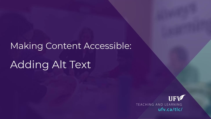 Making Content Accessible - Alt text