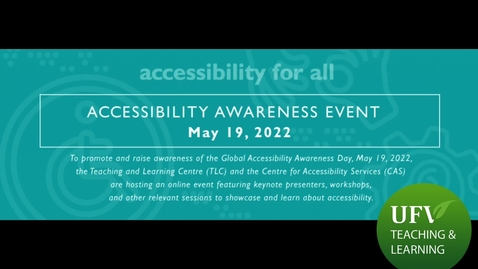 Thumbnail for entry Joy Elan, Keynote Presenter: Accessibility Awareness Event 2022