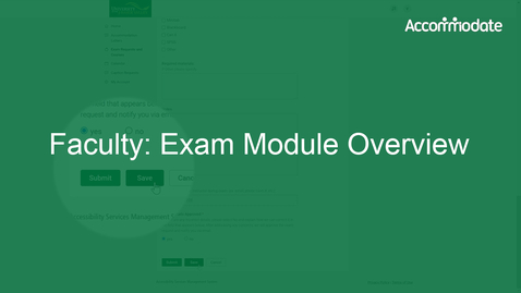 Thumbnail for entry Faculty: Exam Module Overview