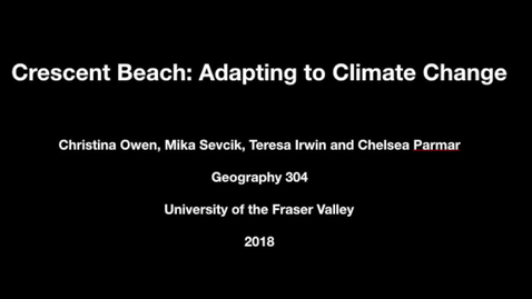 Thumbnail for entry Climate Change and Sea Level Rise in Crescent Beach