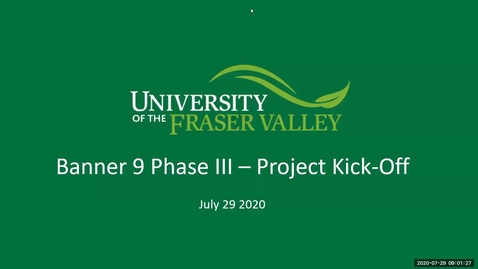 Thumbnail for entry Banner 9 Phase III Kick-Off Presentation