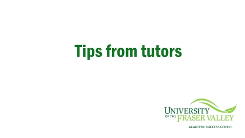 Thumbnail for entry Tips From Tutors: Experiences at ASC 