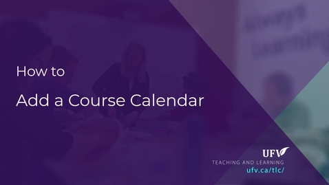 Thumbnail for entry Course Calendar