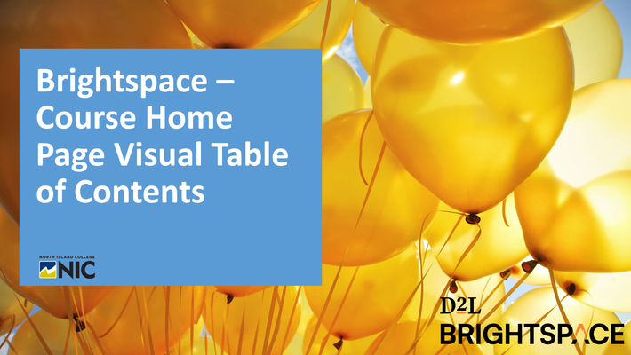 Brightspace - Visual Table of Contents