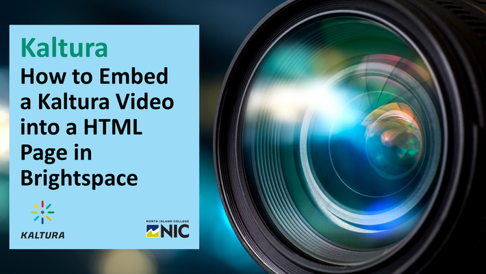 Kaltura in Brightspace - How to Embed Video to a HTML Template Page