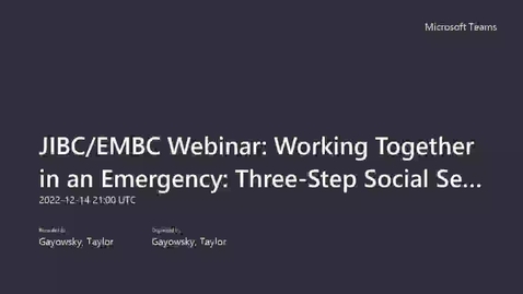 Thumbnail for entry Working Together in an Emergency: Three-Step Social Sector Activation Guide for Host Communities