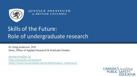 Thumbnail for entry Skills of the future: role of undergraduate research