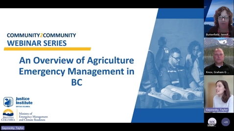 Thumbnail for entry An Overview of Agriculture Emergency Management in BC