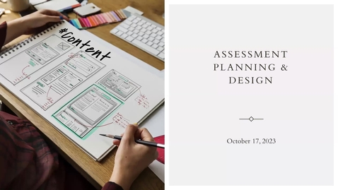 Thumbnail for entry Assessment Planning and Design