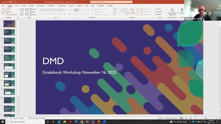Digital Media Design: Moodle Gradebook Workshop, 16 November 2022