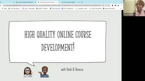 Thumbnail for entry Online workshop: High quality online course development