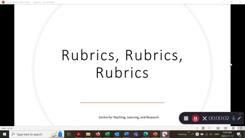 Thumbnail for entry Rubrics workshop