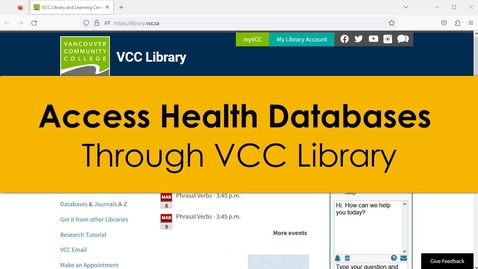 Thumbnail for entry Accessing Health Databases