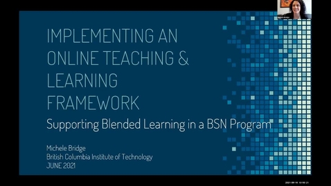 Thumbnail for entry Blended Learning Showcase 2021: 06 Michele Bridge