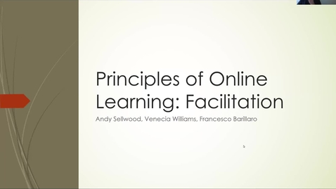 Thumbnail for entry Facilitating Online Learning