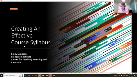 Thumbnail for entry Creating an effective course syllabus