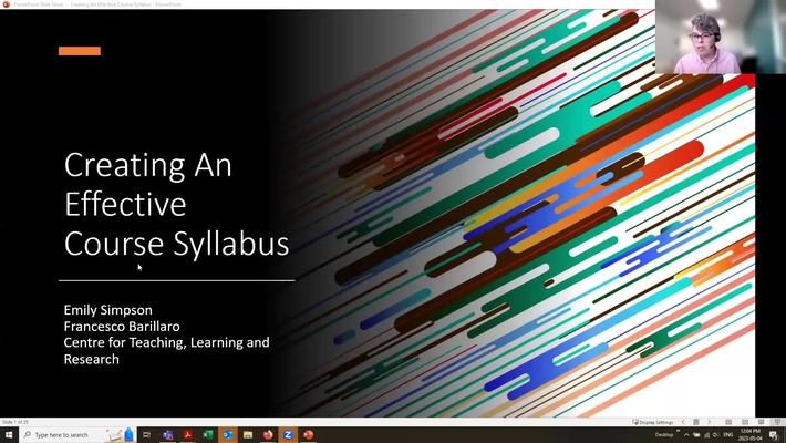 Creating an effective course syllabus