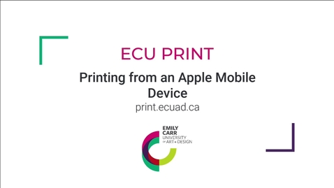 Thumbnail for entry Printing from an Apple Mobile Device