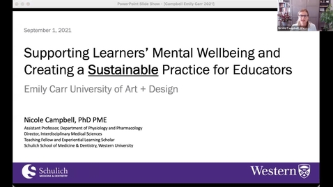 Thumbnail for entry Supporting Learners’ Mental Wellbeing and Creating a Sustainable Practice for Educators