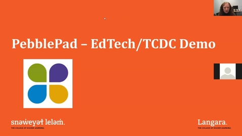 Thumbnail for entry PebblePad Demo for EdTech and TCDC