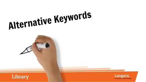 Thumbnail for entry Alternative Keywords