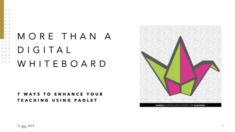 Thumbnail for entry More than a Digital Whiteboard: 7 ways to enhance your teaching using Padlet