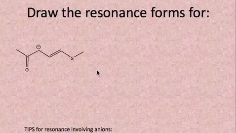 Thumbnail for entry C - Exercise 2: Resonance of an Anion