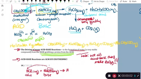 Thumbnail for entry CHEM 1114: 5 - Introduction to Acid-Base Chemistry part 2 - Acids and Bases React!