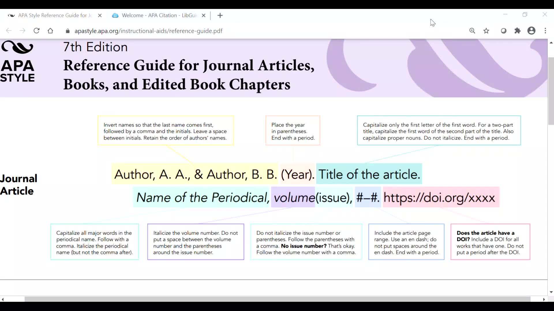 Apa 2024 video reference