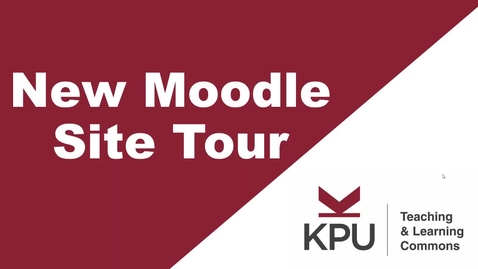 Thumbnail for entry New Moodle site tour - April 2022
