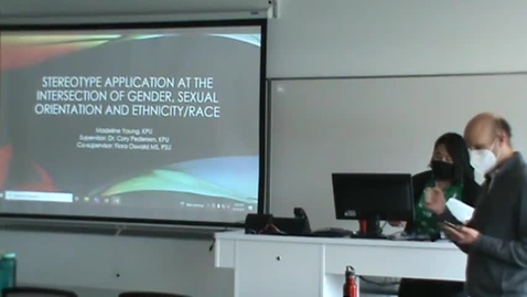 Thumbnail for entry Stereotype Application at the Intersection of Gender, Sexual Orientation and Race/Ethnicity by Madeline Young - Honours Thesis Defense 2022