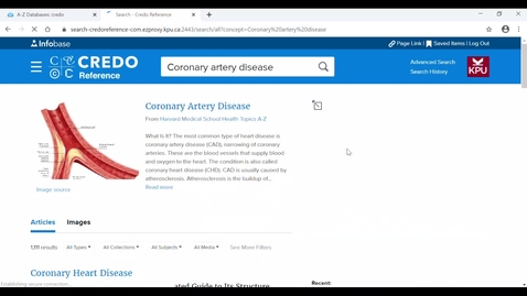 Thumbnail for entry Credo Database Search - Health