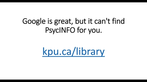 Thumbnail for entry How to find PsycINFO for PSYC 1100 &amp; 1200