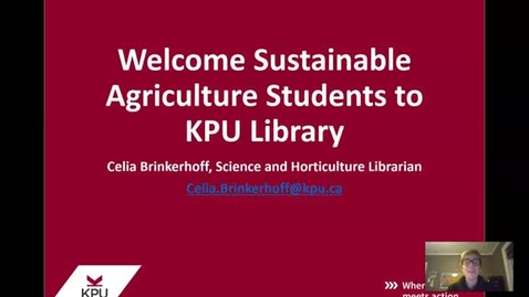 Thumbnail for entry Library Resources for AGRI 1150/2250